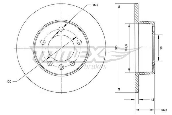 TOMEX Brakes Bremsscheibe